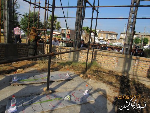 مراسم غبارروبی مزار شهدای گمنام شهرستان گمیشان انجام شد