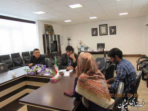 فرماندار گمیشان درخواست 25 نفر از مراجعه کنندگان را بررسی و رسیدگی کرد