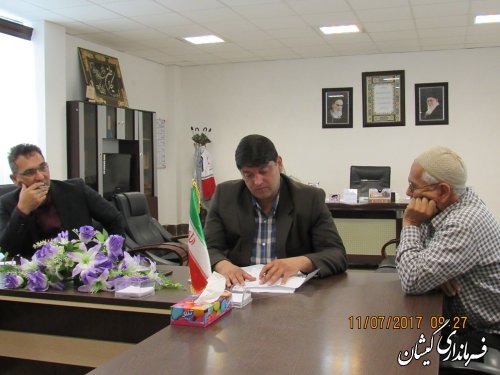 فرماندار گمیشان درخواست 25 نفر از مراجعه کنندگان را بررسی و رسیدگی کرد