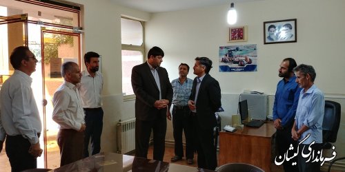 بازدید فرماندار گمیشان از اداره راهداری و حمل و نقل جاده ای شهرستان