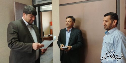 بازدید فرماندار گمیشان از اداره راهداری و حمل و نقل جاده ای شهرستان