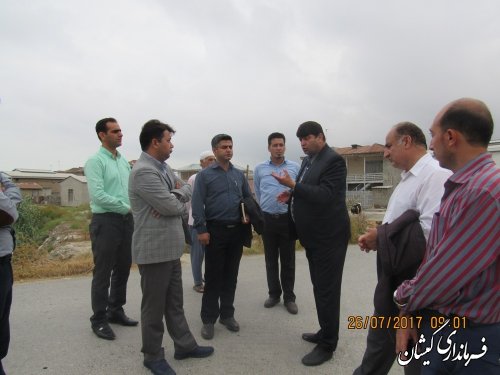 بازدید فرماندار گمیشان از پروژه تثبیت کانال داخل شهر گمیش تپه