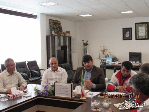 جلسه برنامه ریزی و هماهنگی مانور امداد و نجات سواحل شهرستان برگزار شد