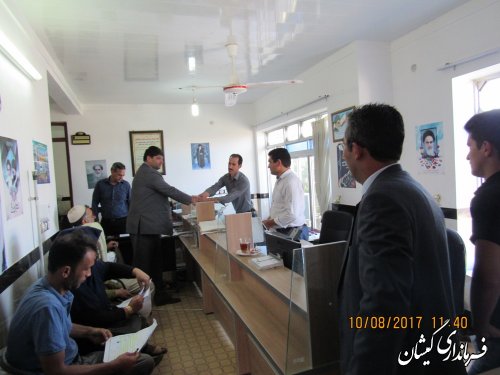 بازدید فرماندار گمیشان از امور مالیاتی شهرستان