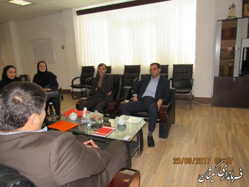 دیدار مدیر کل اداری و مالی استانداری با فرماندار گمیشان