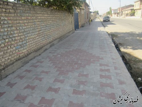 پروژه سنگ فرش معابر عمومی روستای بصیرآباد به بهره برداری رسید