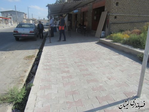پروژه سنگ فرش معابر عمومی روستای بصیرآباد به بهره برداری رسید