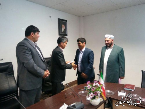 اولین مسئول اداره منابع طبیعی و آبخیزداری شهرستان گمیشان معرفی شد