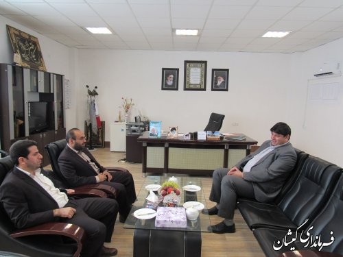 مسئولین قضایی شهرستان با فرماندار گمیشان دیدار کردند