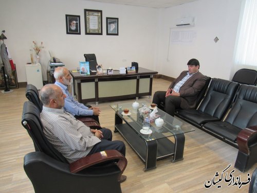 دیدار هیئت نظارت شهرستان گمیشان با فرماندار به مناسبت عید سعید قربان