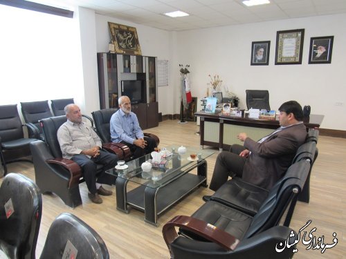 دیدار هیئت نظارت شهرستان گمیشان با فرماندار به مناسبت عید سعید قربان