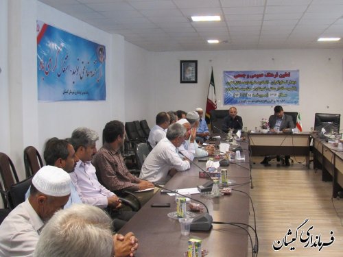 دیدار تعاونگران، اتحادیه ها و نماینده اتاق تعاون شهرستان با فرماندار گمیشان