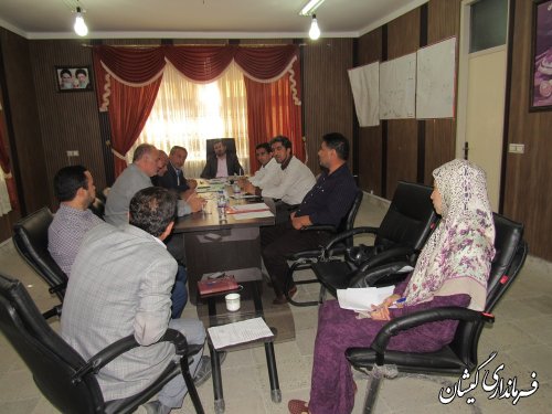 جلسه کارگروه مدیریت پسماند شهرستان گمیشان برگزار شد