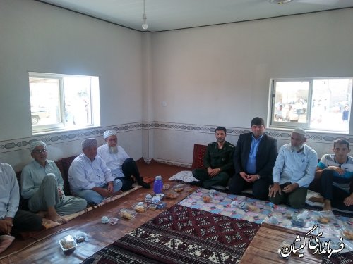 حضور فرماندار گمیشان در مراسم افتتاحیه حوزه علمیه نعمانی روستای قلعه جیق بزرگ