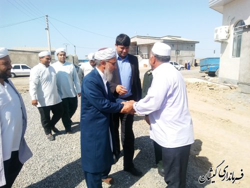 حضور فرماندار گمیشان در مراسم افتتاحیه حوزه علمیه نعمانی روستای قلعه جیق بزرگ
