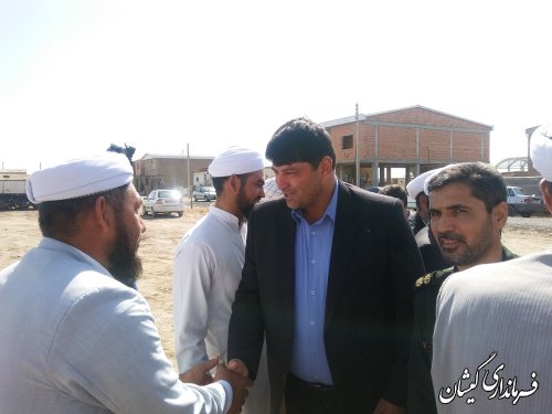 حضور فرماندار گمیشان در مراسم افتتاحیه حوزه علمیه نعمانی روستای قلعه جیق بزرگ