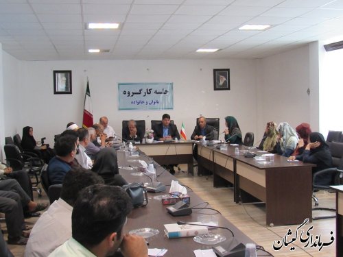 جلسه کارگروه بانوان و خانواده شهرستان گمیشان برگزار شد