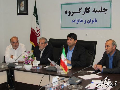 جلسه کارگروه بانوان و خانواده شهرستان گمیشان برگزار شد