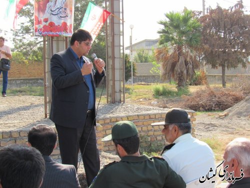 مراسم غبارروبی مزار شهدای گمنام شهرستان گمیشان برگزار شد