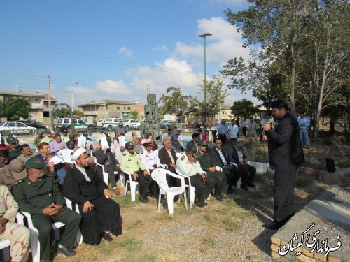 مراسم غبارروبی مزار شهدای گمنام شهرستان گمیشان برگزار شد