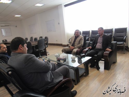 دیدار مدیر کل پست استان گلستان با فرماندار گمیشان