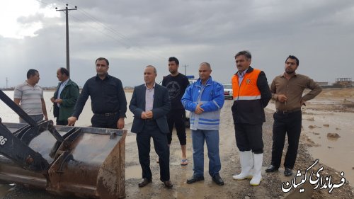آبگرفتگی معابر روستای سقرتپه شهرستان بر اثر بارندگی شب گذشته رفع شد
