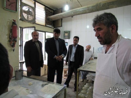 بازدید فرماندار گمیشان از نانوایی های سطح روستای خواجه نفس