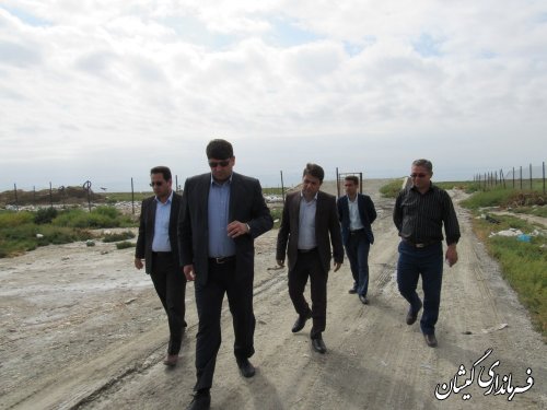 بازدید فرماندار گمیشان از محل دپوی موقت زباله شهرداری گمیش تپه