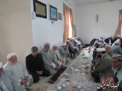 حضور فرماندار گمیشان در مراسم فارغ التحصیلی طلاب حوزه علمیه سیدی قلعه کریم ایشان