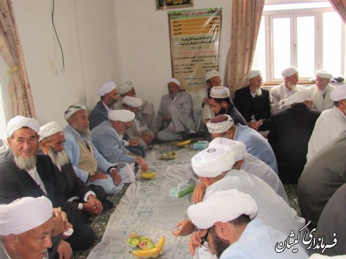 حضور فرماندار گمیشان در مراسم فارغ التحصیلی طلاب حوزه علمیه سیدی قلعه کریم ایشان