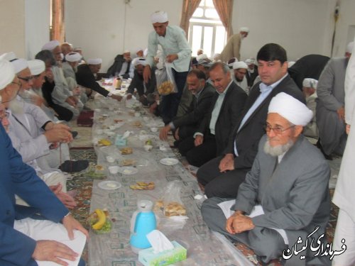 حضور فرماندار گمیشان در مراسم فارغ التحصیلی طلاب حوزه علمیه سیدی قلعه کریم ایشان