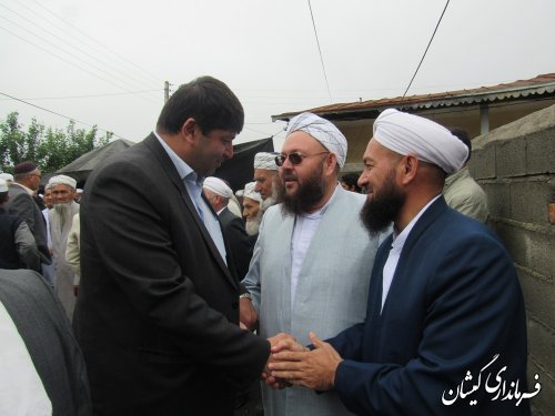 حضور فرماندار گمیشان در مراسم فارغ التحصیلی طلاب حوزه علمیه سیدی قلعه کریم ایشان