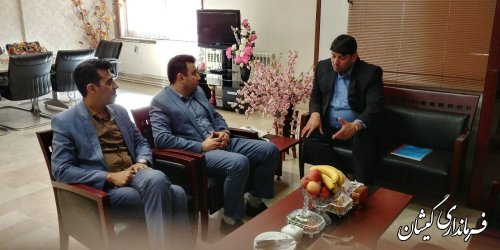 دیدار فرماندار گمیشان با مدیر کل تعاون، کار و رفاه اجتماعی استان