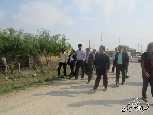 بازدید فرماندار گمیشان از روستای قلعه جیق کوچک بخش مرکزی شهرستان