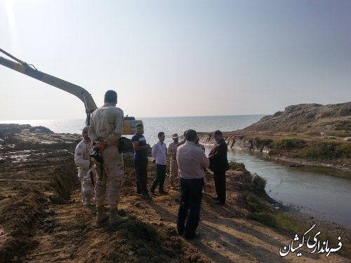 بازدید فرماندار گمیشان از لایروبی رودخانه گرگانرود