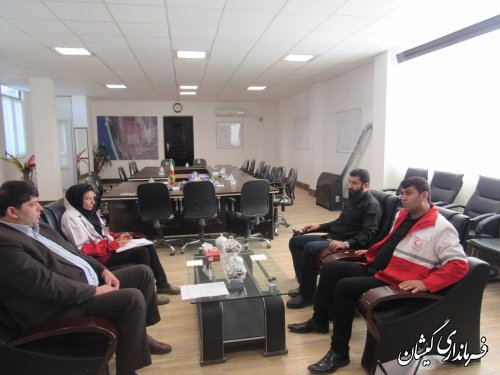 دیدار رئیس جمعیت هلال احمر شهرستان با فرماندار گمیشان