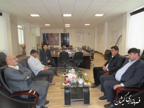دیدار سرمایه گذار حوزه آبزی پروری با فرماندار گمیشان