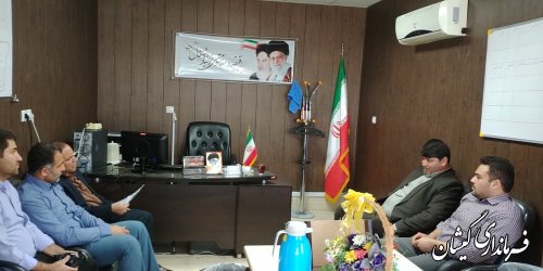 بازدید فرماندار گمیشان از بخشداری بخش گلدشت