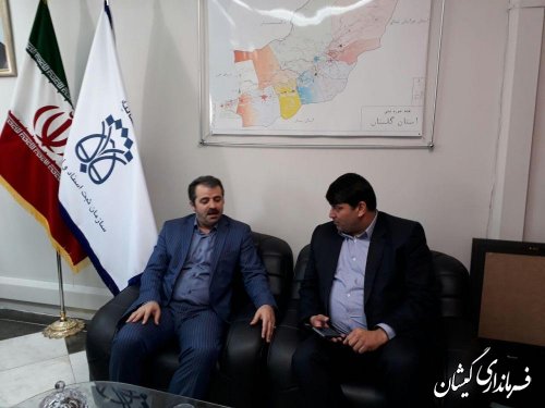 دیدار فرماندار گمیشان با مدیرکل اداره ثبت اسناد و املاک استان