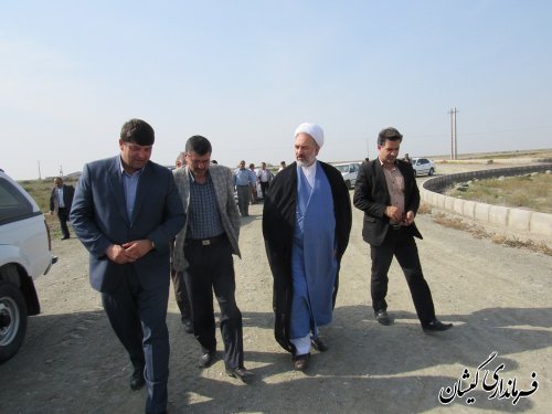 بازدید فرماندار و روسای سازمان بازرسی و جهاد کشاورزی استان از شهرک صنعتی گمیشان