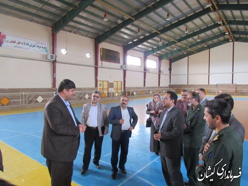 بازدید فرماندار گمیشان از جانمایی بیمارستان صحرایی در شهرستان