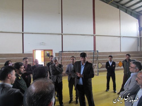 بازدید فرماندار گمیشان از جانمایی بیمارستان صحرایی در شهرستان