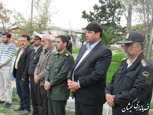 مراسم غبارروبی مزار شهدای گمنام (غواص) شهرستان گمیشان برگزار شد