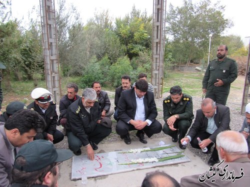 مراسم غبارروبی مزار شهدای گمنام (غواص) شهرستان گمیشان برگزار شد