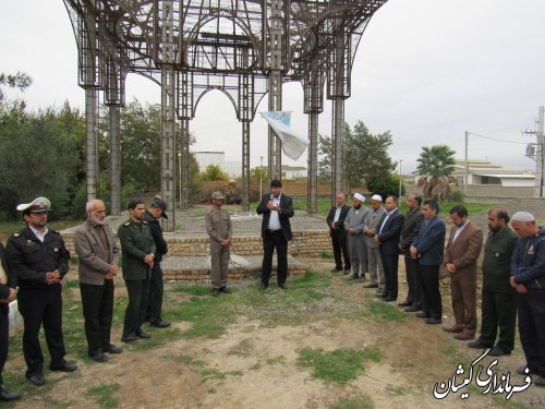 مراسم غبارروبی مزار شهدای گمنام (غواص) شهرستان گمیشان برگزار شد