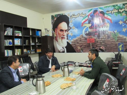 دیدار فرماندار گمیشان با فرمانده ناحیه مقاومت بسیج سپاه شهرستان