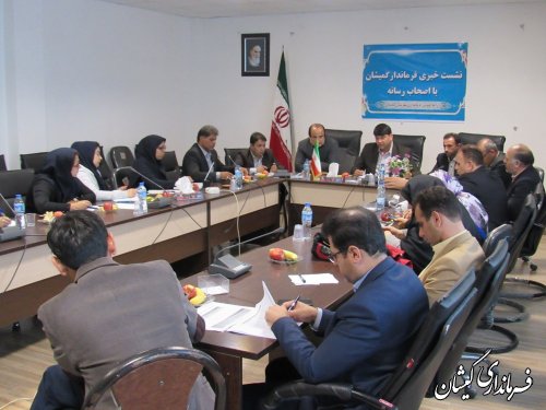 نشست خبری فرماندار گمیشان با اصحاب رسانه