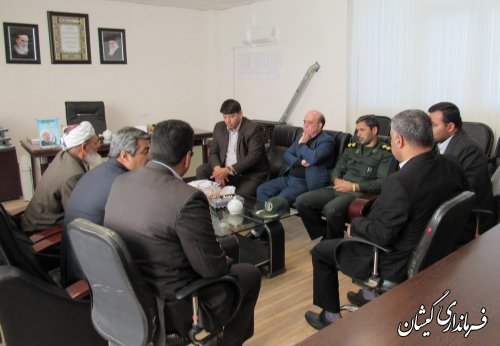 نشست رئیس دانشگاه علوم پزشکی استان با فرماندار گمیشان