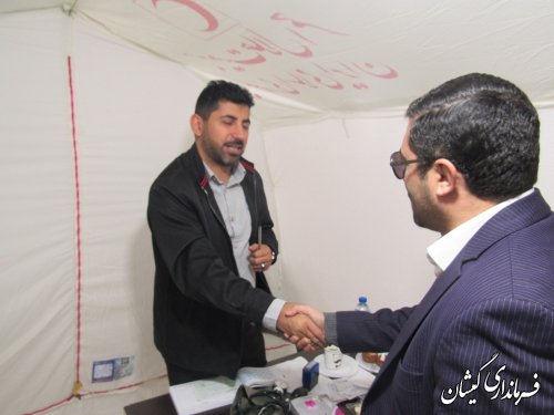 بازدید فرماندار گمیشان از بیمارستان صحرایی شهرستان