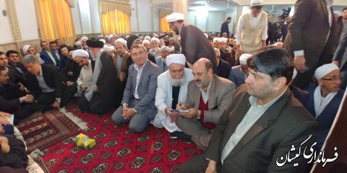 حضور فرماندار گمیشان در جشن هفته وحدت حوزه علمیه عرفانی آق قلا